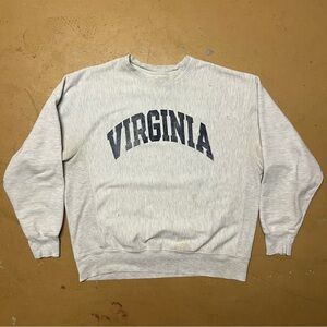 Vintage Champion Reverse Weave Crewneck Virginia Large Stained